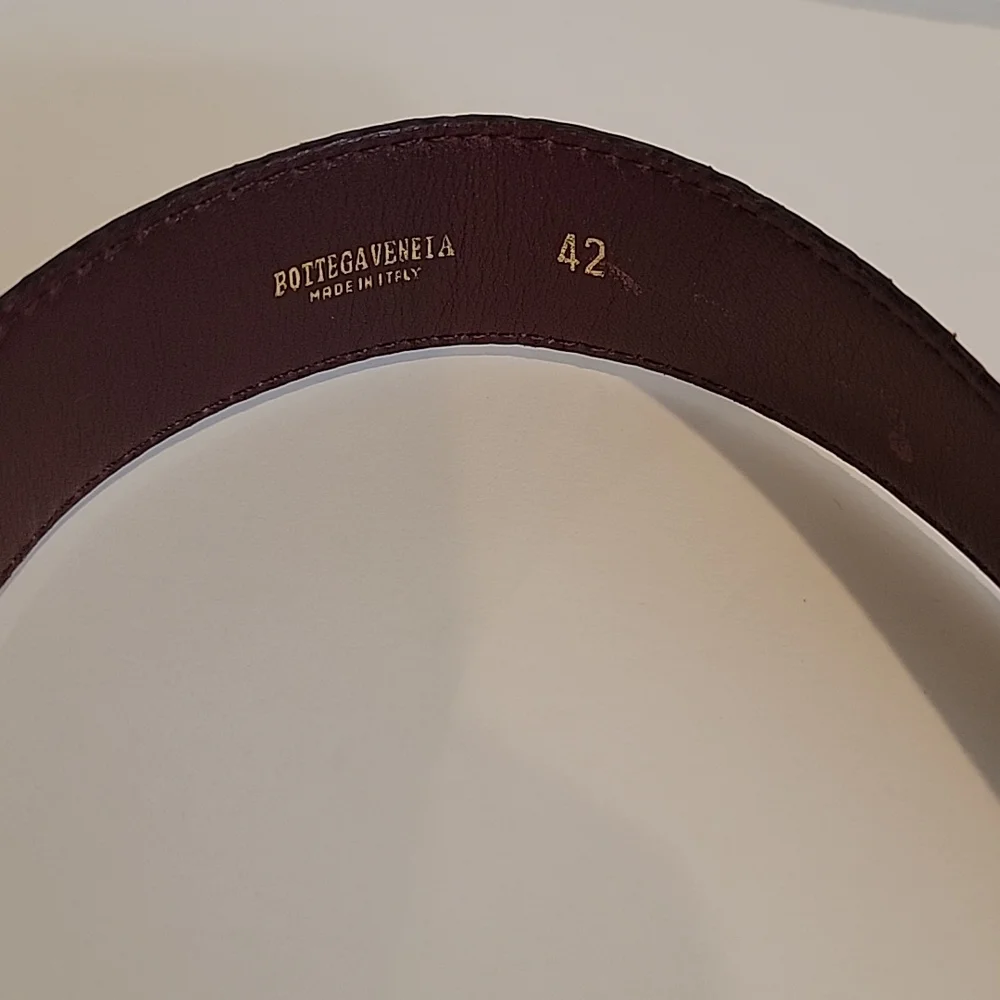 Bottega Veneta Kids Belt red snakeskin needs holes gold hardware
